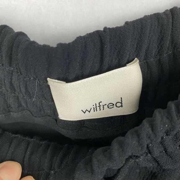 Wilfred Aritzia Buffon Black Red Stripe Crepe Jogger Pants Silk Trim Size XS - Picture 4 of 7